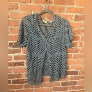 Teddi Blue Crochet Knitwear